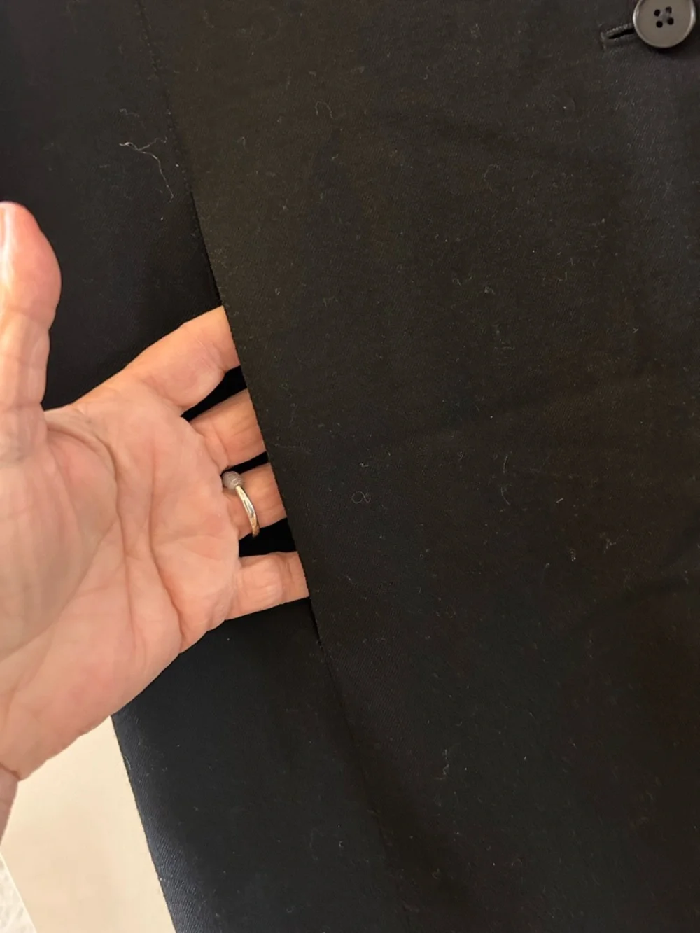 Lauren Ralph Lauren Black Wool Trench Long Suit Coat. Sleek. Minimalist. Capsule - Picture 2 of 12